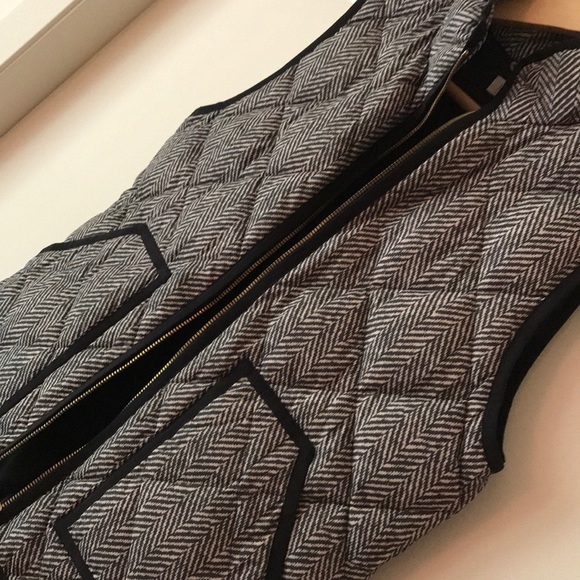 J.Crew Herringbone Puffer Vest, XS - Picture 2 of 5